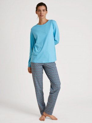 Ropa De Dormir Calida Spring Nights Pyjama Mujer Azules | 5308LPFEG