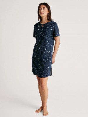 Ropa De Dormir Calida Sweet Dreams Nightdress, Length 95 Cm Mujer Azules | 2859JOGSM