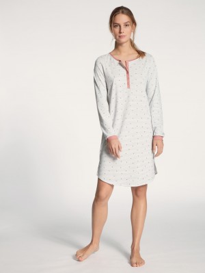 Ropa De Dormir Calida Sweet Dreams Sleepshirt, Length 95cm Mujer Rosas | 4697YARIX