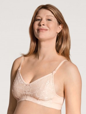 Ropa Interior Calida 100% Nature Mum Nursing Bra Without Underwire, Cradle To Cradle Certified® Mujer Rosas | 4650GDCYX