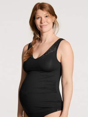 Ropa Interior Calida 100% Nature Mum Singlet, Cradle To Cradle Certified® Mujer Negros | 7102RYJDG