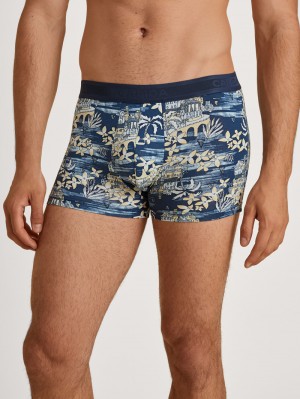 Ropa Interior Calida Amalfi Journey Boxer Brief Hombre Azules | 0796SAVPZ