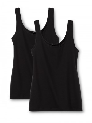 Ropa Interior Calida Benefit Women Tank Top, 2-pack Mujer Schwarz | 3279SBFXI