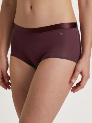 Ropa Interior Calida Cate Shorty Regular Cut Mujer Azul Rey Rojos | 7982KYXDQ
