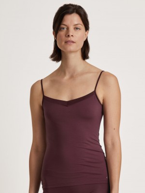 Ropa Interior Calida Cate Spaghetti Top Mujer Azul Rey Rojos | 0473YIJAK