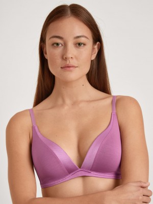 Ropa Interior Calida Cate Triangle Bra With Padding Mujer Mulberry Mauve | 6958FYDLU