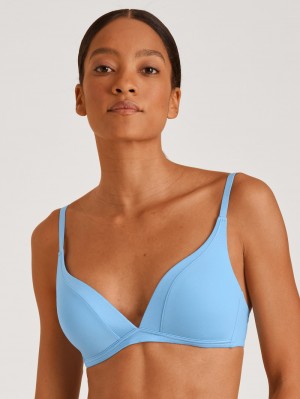 Ropa Interior Calida Cate Triangle Bra With Padding Mujer Azules | 7052CQTEG