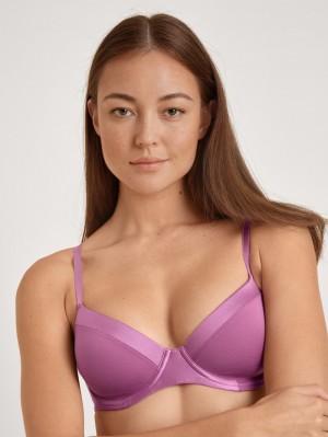 Ropa Interior Calida Cate T-shirt Bra Mujer Mulberry Mauve | 5896AIOVB