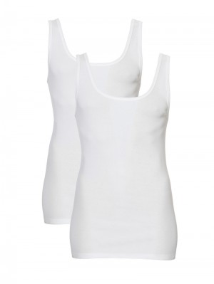 Ropa Interior Calida Classic Cotton 1:1 Athletic Shirt Hombre Blancos | 7983DACMB