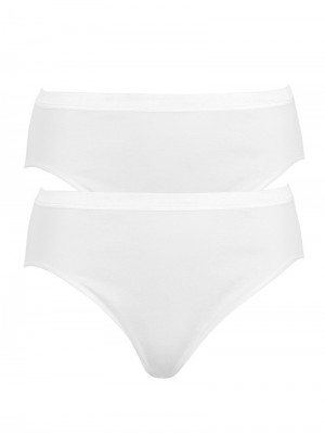 Ropa Interior Calida Classic Light Mini Brief 2pk Mujer Blancos | 8102JSQXM