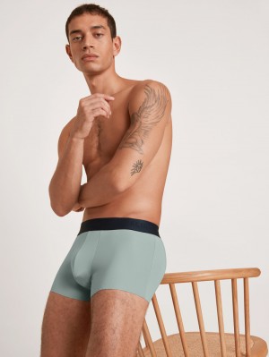 Ropa Interior Calida Clean Line Boxer Brief With Elastic Waistband Hombre Grises | 3170HVSRA