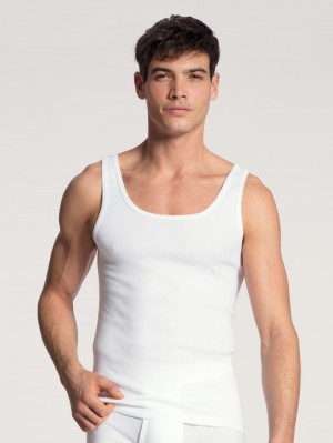 Ropa Interior Calida Cotton 1:1 Athletic Shirt Hombre Weiss | 9065ZIHUJ