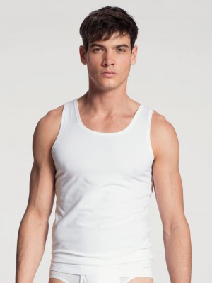 Ropa Interior Calida Cotton Code Athletic Shirt Hombre Weiss | 4786KUVGH