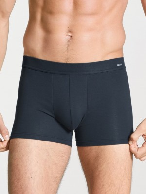 Ropa Interior Calida Cotton Code Boxer Brief Hombre Azules | 9683FSZLI