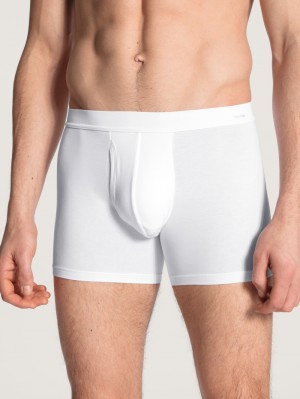 Ropa Interior Calida Cotton Code Boxer Brief, With Fly Hombre Weiss | 9035CIZJG