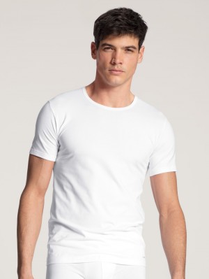 Ropa Interior Calida Cotton Code T-shirt Hombre Weiss | 3906RCNZE