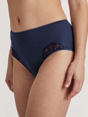 Ropa Interior Calida Cotton Desire Midi Brief Mujer Azules | 1564IEPAR