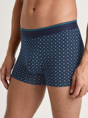 Ropa Interior Calida Cotton Stretch Boxer Brief Hombre Azules | 5107ZRKTI