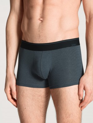 Ropa Interior Calida Cotton Stretch Boxer Brief Hombre Azules | 5378ICMUW