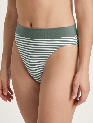 Ropa Interior Calida Elastic Brief, High Waist Mujer Verdes | 8614TJPSQ