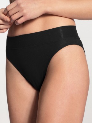 Ropa Interior Calida Elastic Brief, High Waist Mujer Schwarz | 5176JWPOB