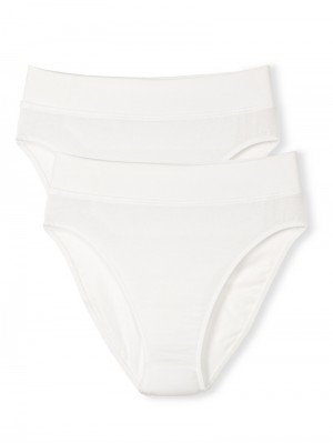 Ropa Interior Calida Elastic Duopack Brief Soft Waistband, High Waist Mujer Weiss | 8195ZSNTH