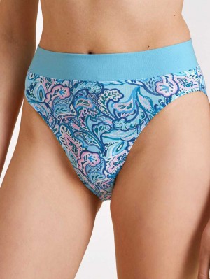 Ropa Interior Calida Elastic Trend Brief, High Waist Mujer Azules | 3084XLSJP