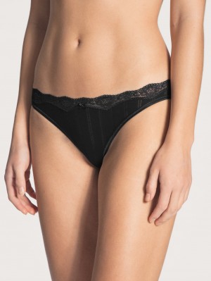 Ropa Interior Calida Etude Toujours Brief, Low Cut Mujer Schwarz | 2701XFZLJ