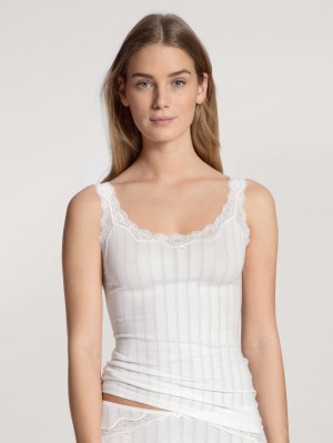 Ropa Interior Calida Etude Toujours Tank Top Mujer Weiss | 2486WXJUT