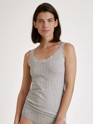 Ropa Interior Calida Etude Toujours Tank Top Mujer Grises | 3978VGTXW