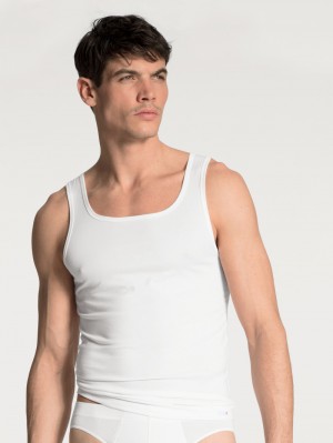Ropa Interior Calida Evolution Athletic Shirt Hombre Weiss | 9874RHKSI