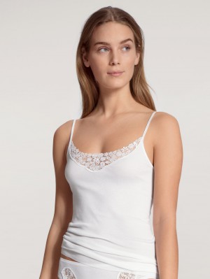 Ropa Interior Calida Feminin Sense Spaghetti Top Mujer Weiss | 7890HCAZO