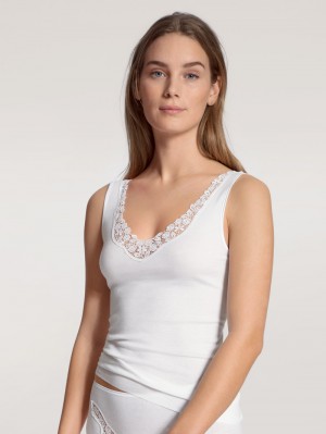 Ropa Interior Calida Feminin Sense Tank Top Mujer Weiss | 5713BMQXE