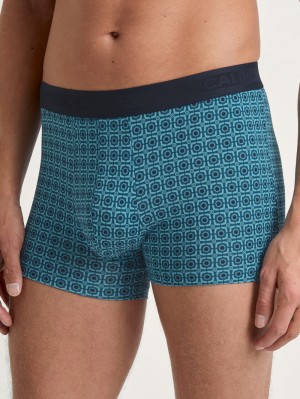 Ropa Interior Calida Grafic Cotton Boxer Brief Hombre Azules | 7849UVYAN