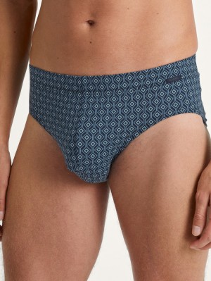 Ropa Interior Calida Grafic Cotton Brief Hombre Azules | 4256CDZIQ
