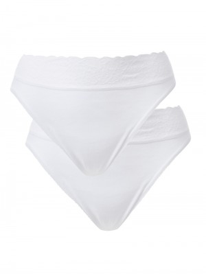 Ropa Interior Calida Iconics Jazzpant, 2er-pack Mujer Weiss | 8215SJGKR