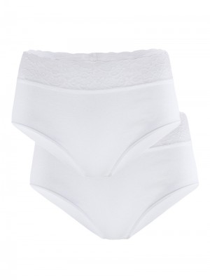 Ropa Interior Calida Iconics Midi-brief, 2er-pack Mujer Weiss | 2478BVWHC