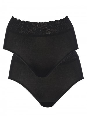 Ropa Interior Calida Iconics Midi-brief, 2er-pack Mujer Schwarz | 6305THFYV