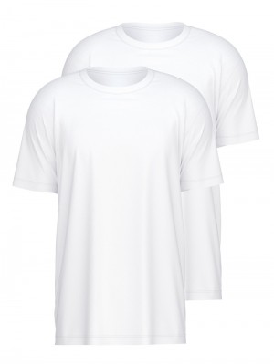 Ropa Interior Calida Natural Benefit T-shirt, 2er-pack Hombre Weiss | 9274KZARY