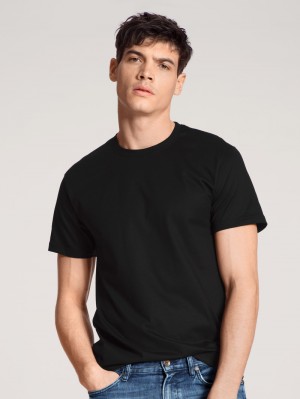 Ropa Interior Calida Natural Benefit T-shirt, 2er-pack Hombre Schwarz | 0463JSLBN