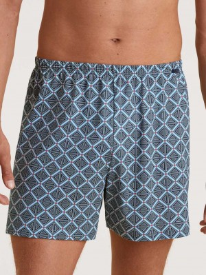 Ropa Interior Calida Prints Boxer Shorts Hombre Grises | 3982EYKQI