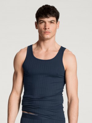 Ropa Interior Calida Pure & Style Athletic Shirt Hombre Azules | 3927UWHTL
