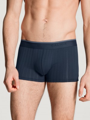 Ropa Interior Calida Pure & Style Boxer Brief, Elastic Waistband Hombre Azules | 0764FGQKA