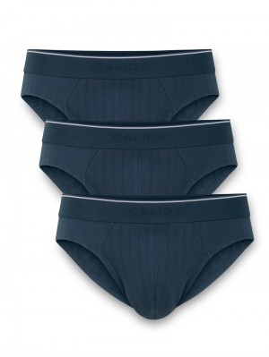 Ropa Interior Calida Pure & Style Brief, Value Pack Hombre Azules | 8491IZYRS