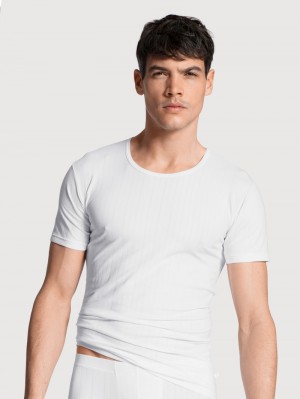 Ropa Interior Calida Pure & Style T-shirt Hombre Weiss | 3726JWEDI