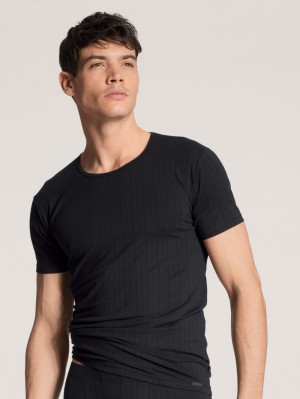 Ropa Interior Calida Pure & Style T-shirt Hombre Schwarz | 7248PNMKA