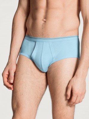 Ropa Interior Calida Twisted Cotton Classic Brief With Fly Hombre Eisblau | 1936ZXJFK