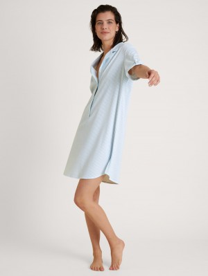 Summer Oufits Calida Amalfi Journey Nightdress, Length 95 Cm Mujer Azules | 1098TOKPX