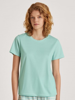 Summer Oufits Calida Favourites Balance Shirt Short Sleeve Mujer Azules | 5632SYERG
