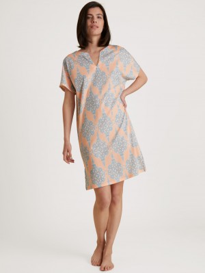 Summer Oufits Calida Favourites Balance Sleepshirt, Length 95cm Mujer Peach Parfait | 4306VHBJZ